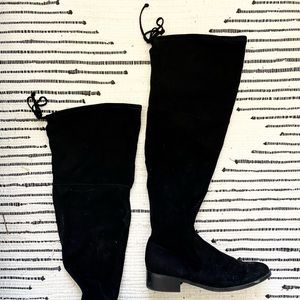 Suede thigh-high boots